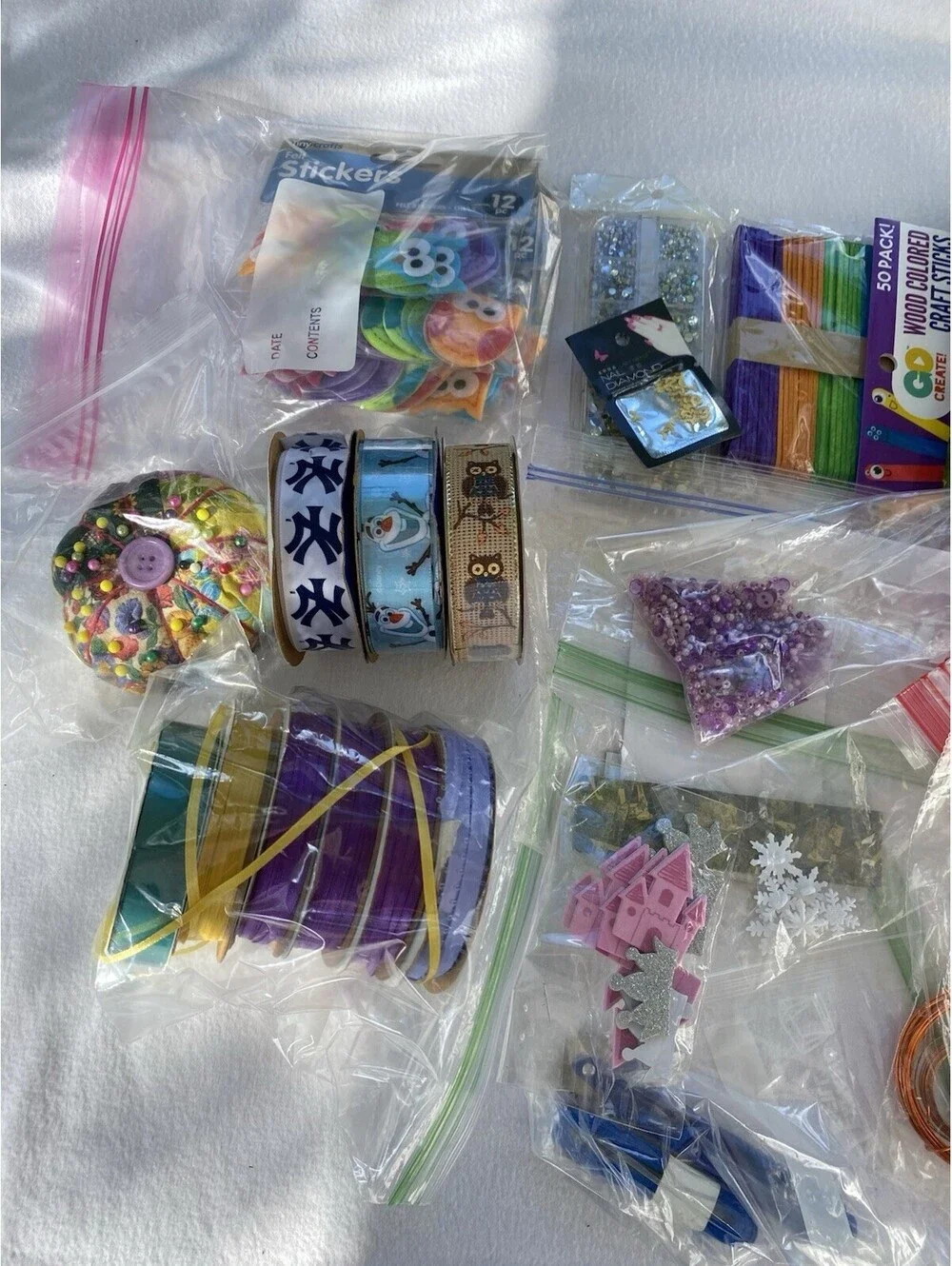 Lot of Mixed Craft Supplies Assorted Miscellaneous Crafting Items